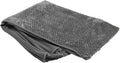 Replacement Dog Bed Cover Minky Plush & Velvet Contour Luxe Lounger, Machine Washable - Gray, Medium