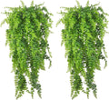 Reptile Plants Hanging Fake Vines Boston Climbing Terrarium Plant with Suction Cup for Bearded Dragons Lizards Geckos Snake Pets Hermit Crab and Tank Habitat Decorations (2 Pack)