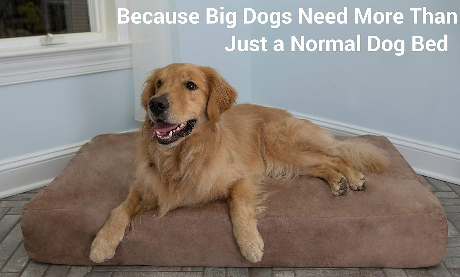 Barker Beds XL Orthopedic Dog Bed - 7" Memory Foam Mattress - 75-120 Lbs - Joint Pain & Arthritis Support - Vet Recommended, Washable Cover - Made in USA - 52"X36"X7" - Chocolate