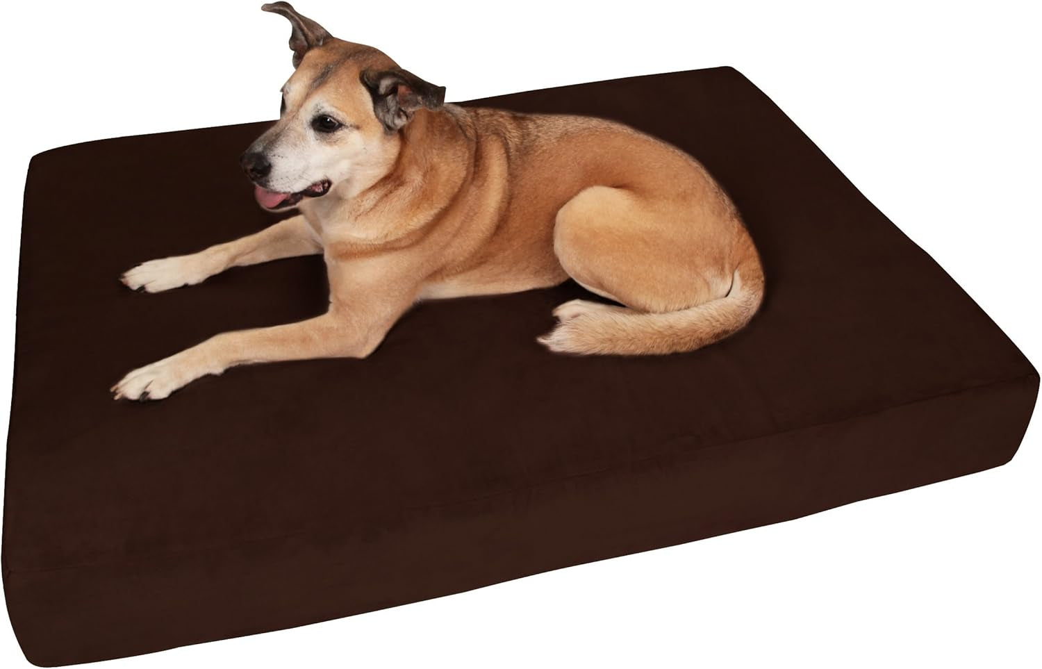 Barker Beds XL Orthopedic Dog Bed - 7" Memory Foam Mattress - 75-120 Lbs - Joint Pain & Arthritis Support - Vet Recommended, Washable Cover - Made in USA - 52"X36"X7" - Chocolate